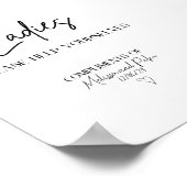 Dames moderne badkamermandje poster (Hoek)