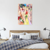 Dames Modernes avec Impression sur Toile de Roses (Insitu(Chambre))