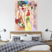 Dames modernes avec toile Rose (Insitu(Chambre))