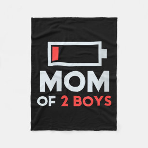 Dames moeder van 2 jongens cadeau van zoon moederd fleece deken