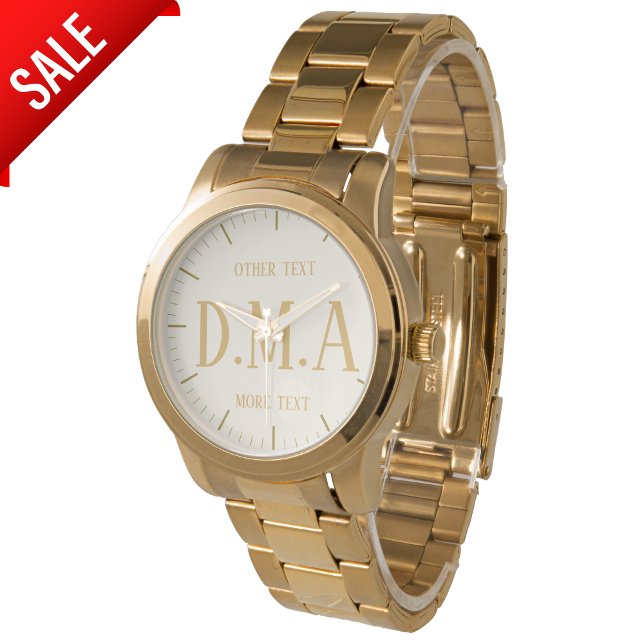 Dames Monogram Horloge Gepersonaliseerd Elegant Kl (Creator heeft geüpload)