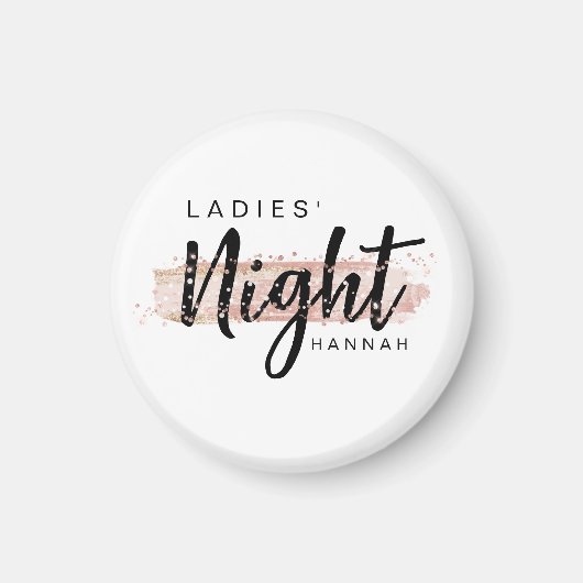 Dames Nacht Aquarel Blush Bachelorette Feest Magneet (Voorkant)