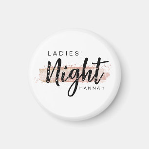 Dames Nacht Aquarel Blush Meisjes Avond Magneet