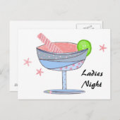 Dames nacht briefkaart (Voorkant / Achterkant)