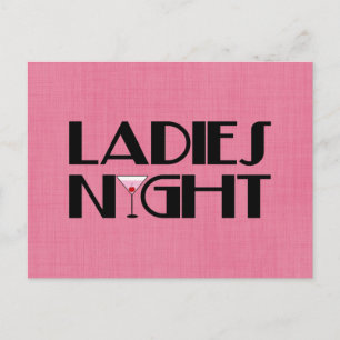 Dames nacht briefkaart