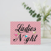Dames nacht briefkaart (Staand voorkant)