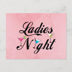 Dames nacht briefkaart