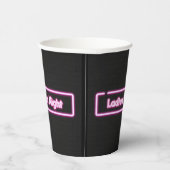 Dames Nacht Neon LED Bord    Papieren Bekers (Rechts)