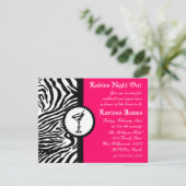 Dames nacht, uitnodiging van Bachelorette (Staand voorkant)