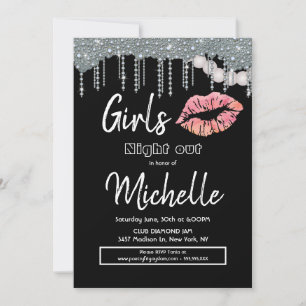 Dames Nacht Verjaardag Lippen Feestje Kaart