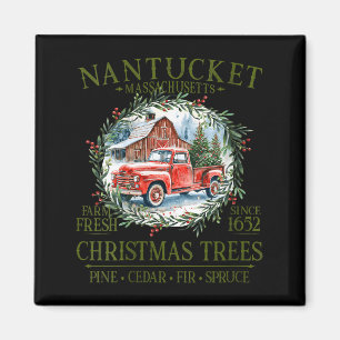 Dames Nantucket Ma boerderij verse kerstbomen groe Magneet