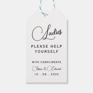 Dames, neem gerust zelf toilet Minimalistisch Chic Cadeaulabel