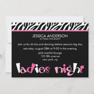 Dames Night Bachelorette Party uitnodigingen
