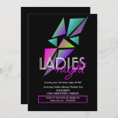 Dames Night Club Bar Fractal Flyer-uitnodiging Kaart (Voorkant / Achterkant)