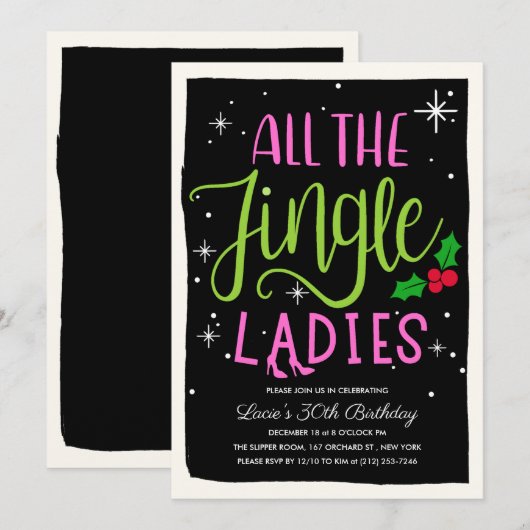 Dames Night Out Invitation de vacances (Devant / Derrière)