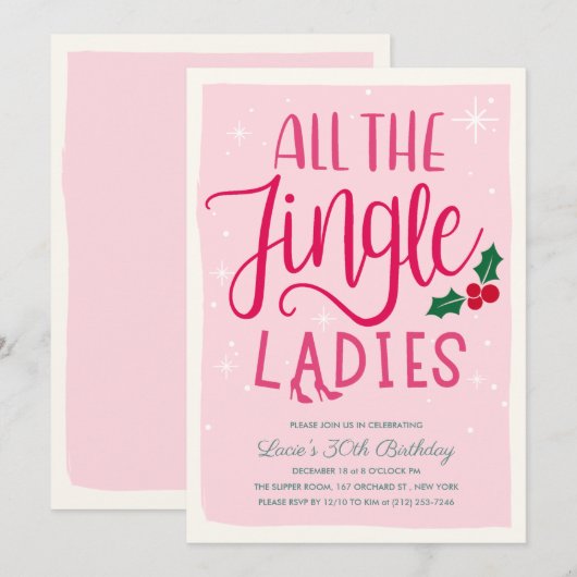 Dames Night Out Invitation de vacances (Devant / Derrière)