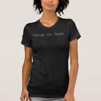Dames noires T-shirts avant blanc texte/code QR ar