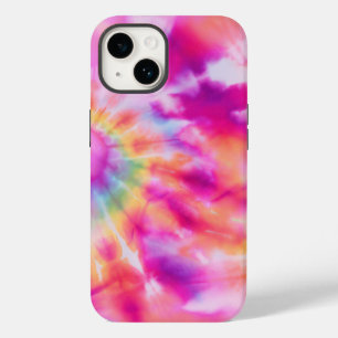 Dames of Meisjes Roze Tie Dye Patroon Case-Mate iPhone 14 Hoesje