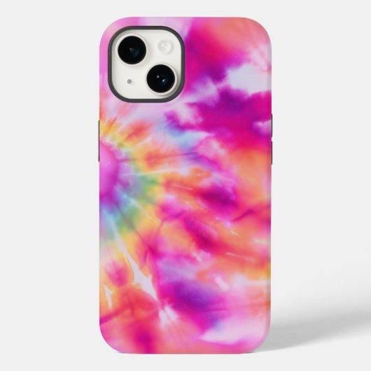 Dames of Meisjes Roze Tie Dye Patroon Case-Mate iPhone Case (Achterkant)