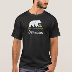 Dames Oma Beer Autisme Bewustzijn Trots Autisme T-shirt