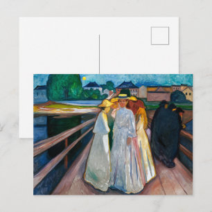 Dames op de brug Edvard Munch Briefkaart