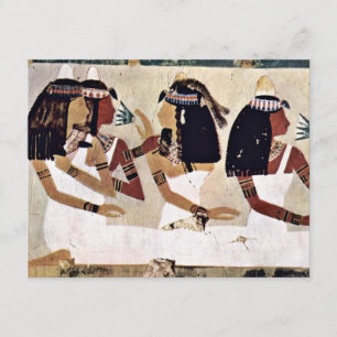 Dames op een banket van Maler Der Grabkammer Des N Kaart