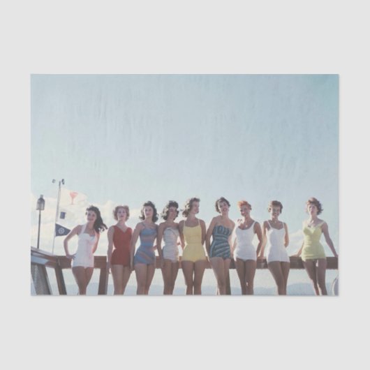 dames op het beach-document tissuepapier (Voorkant)