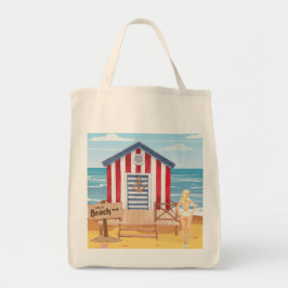 Dames op het strand tote bag