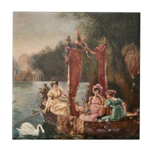 Dames op het Water Tegeltje