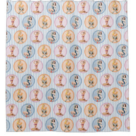 Dames opknappen - Retro-modellen pinups Douchegordijn