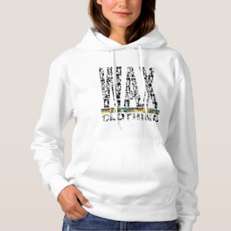 Dames oude hiphophoodie van de school - Waskleding Hoodie
