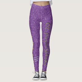   dames Paarse Glitter SR20 Leggings