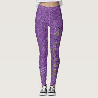 dames Paarse Glitter SR20 Leggings