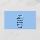 Dames palmboomprofielkaarten visitekaartje (Achterkant)