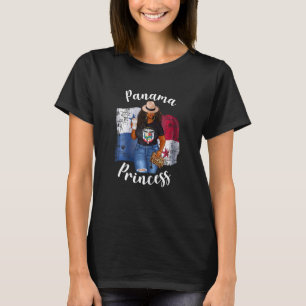 Dames Panama Princess Loves Coffee Panamese Afr T-shirt