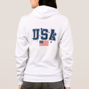 Dames Patriottische Zip Hoodie