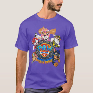 Dames PAW Patrolhe Mighty Movie Flying VNeck vinta T-shirt