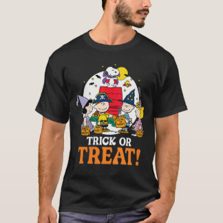 Dames Peanuts Halloween Trick Or Treat maanlicht T-shirt