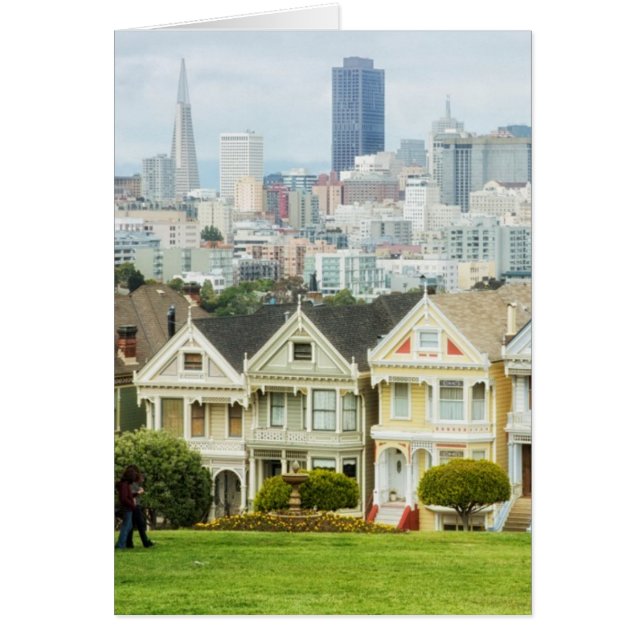 Dames peintes, maisons victoriennes et skyline (Devant)