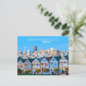 Dames peintes, San Francisco, Carte postale améric (Debout devant)