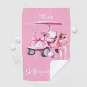 Dames personnalisées Golf Style serviette de golf (En situation)