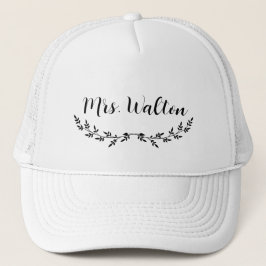 Dames petje met eigen tekst trucker pet