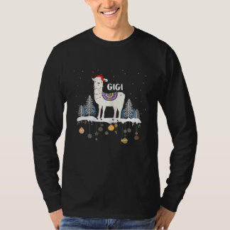 Dames Ph Gigi Llama Kerst Overeenkomstig Familie P T-shirt