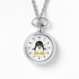 Dames Pinguïn Wraparound Zilveren horloge