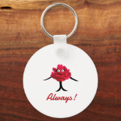 Dames pioenen sleutelhanger (Achterkant)