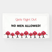 Dames pioenen spandoek (Horizontaal)