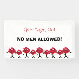 Dames pioenen spandoek