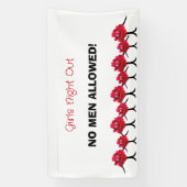 Dames pioenen spandoek (Verticaal)