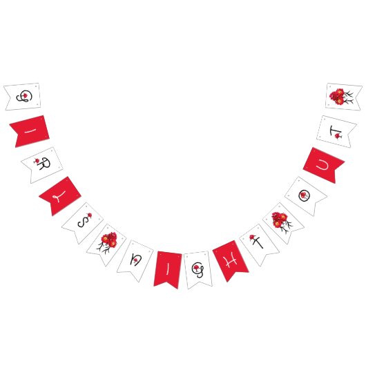 Dames pioenen vlaggetjes (Alle)