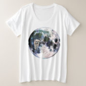 Dames plus grootte T-shirt Havanese Dog Orbiting M (Design voorkant)